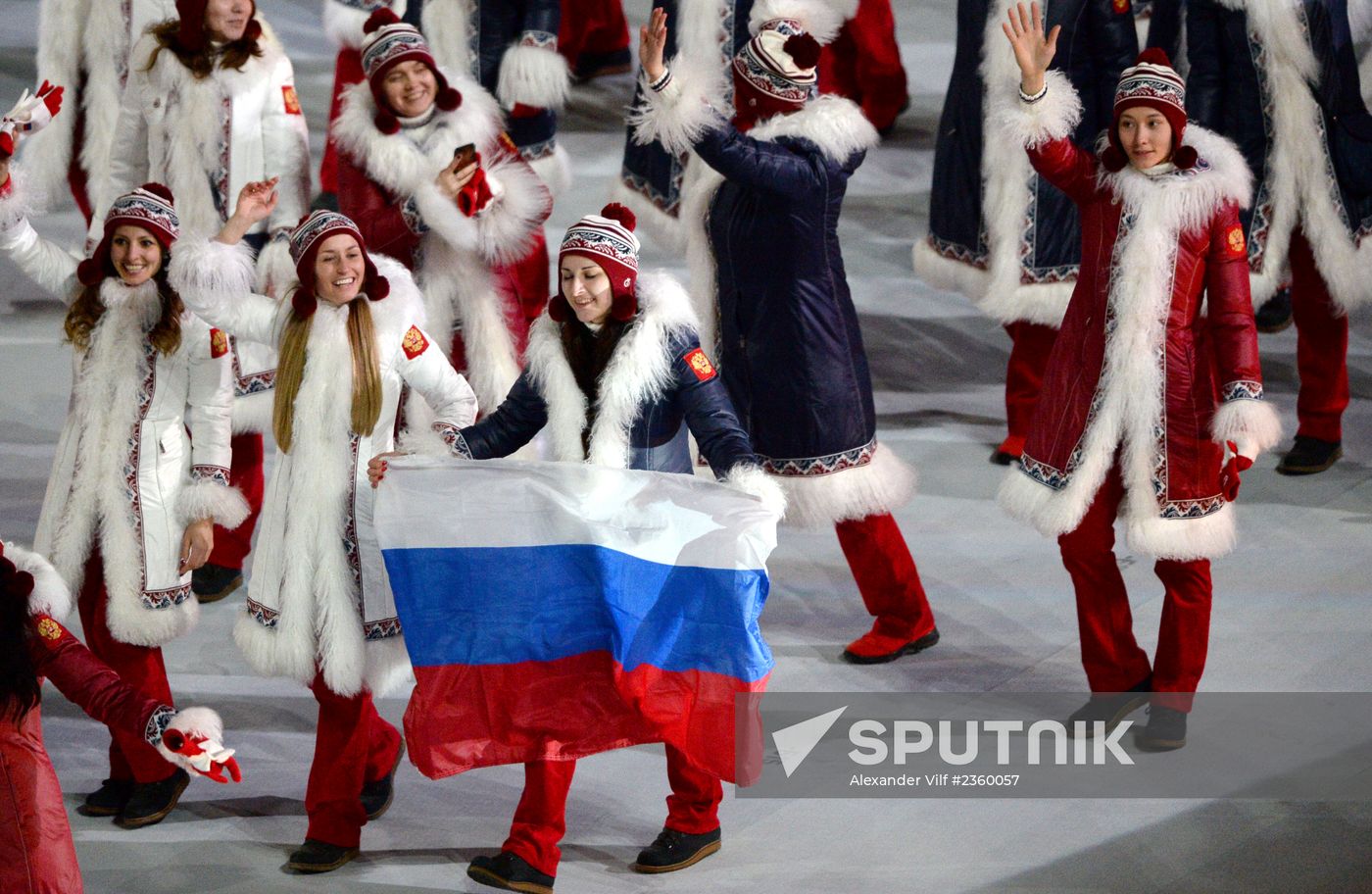 Opening ceremony of XXII Olympic Winter Games