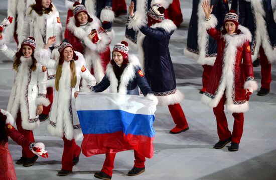 Opening ceremony of XXII Olympic Winter Games