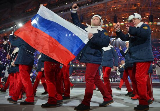 Opening ceremony of XXII Olympic Winter Games