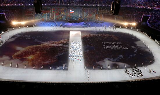 Opening ceremony of XXII Olympic Winter Games