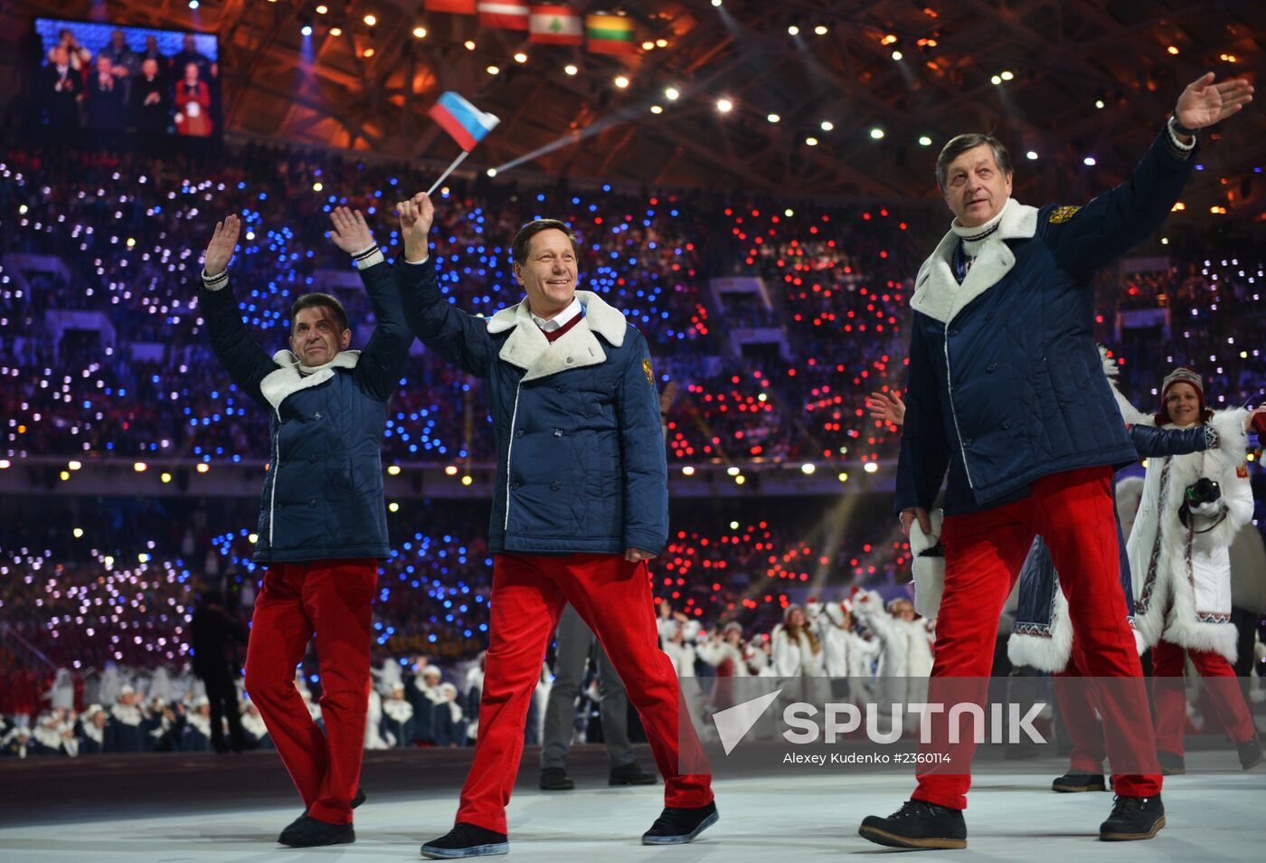 Opening ceremony of XXII Olympic Winter Games