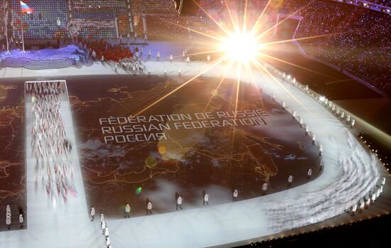 Opening ceremony of XXII Olympic Winter Games