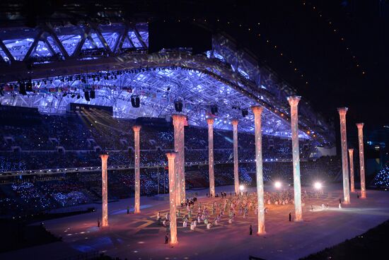 Opening ceremony of XXII Olympic Winter Games