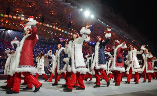 Opening ceremony of XXII Olympic Winter Games