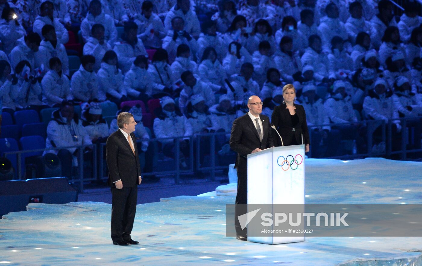 Opening ceremony of XXII Olympic Winter Games