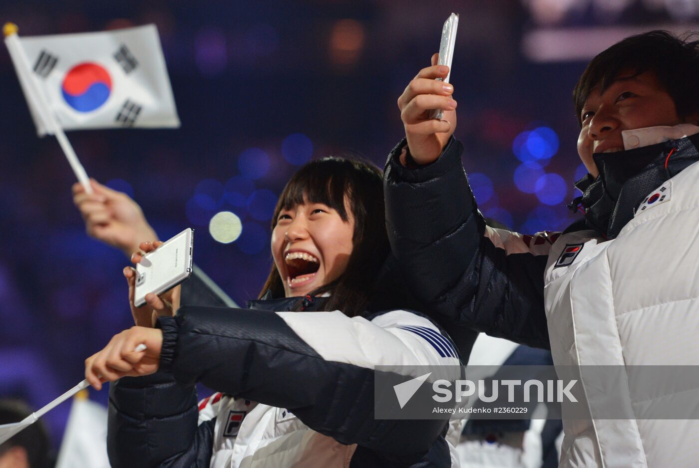 Opening ceremony of XXII Olympic Winter Games