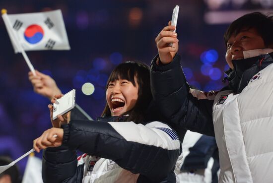 Opening ceremony of XXII Olympic Winter Games