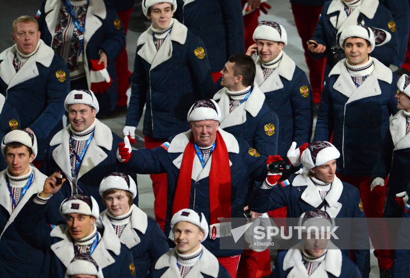 Opening ceremony of XXII Olympic Winter Games