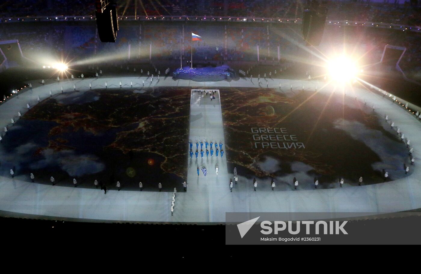 Opening ceremony of XXII Olympic Winter Games