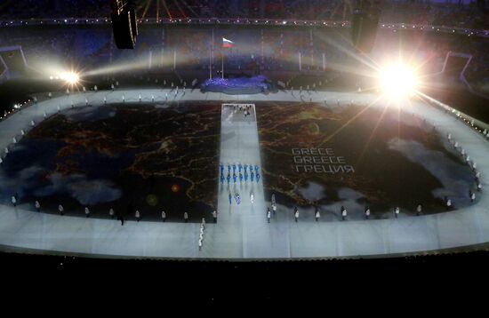 Opening ceremony of XXII Olympic Winter Games