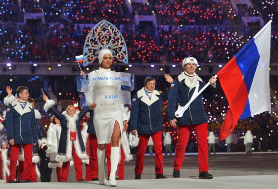 Opening ceremony of XXII Olympic Winter Games