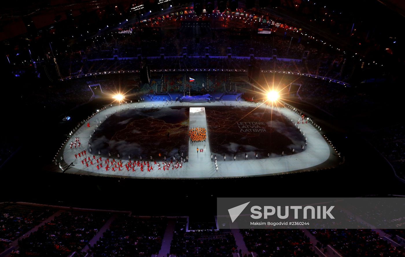 Opening ceremony of XXII Olympic Winter Games