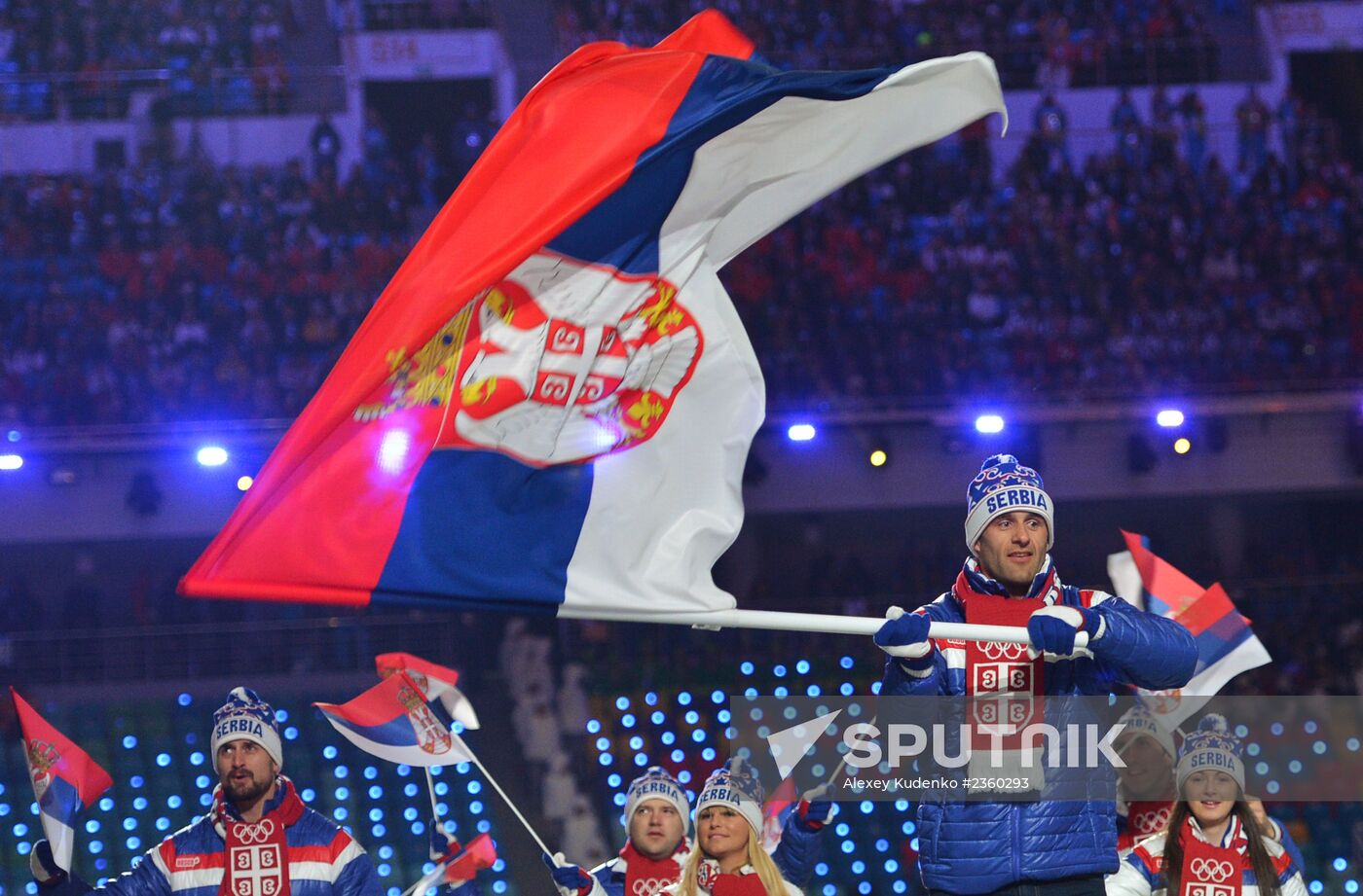 Opening ceremony of XXII Olympic Winter Games