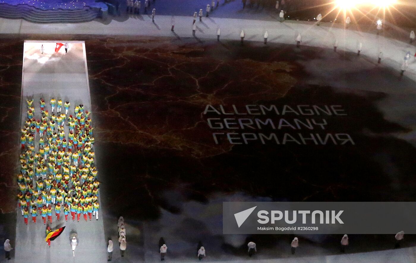 Opening ceremony of XXII Olympic Winter Games