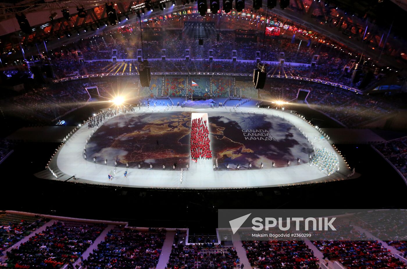 Opening ceremony of XXII Olympic Winter Games