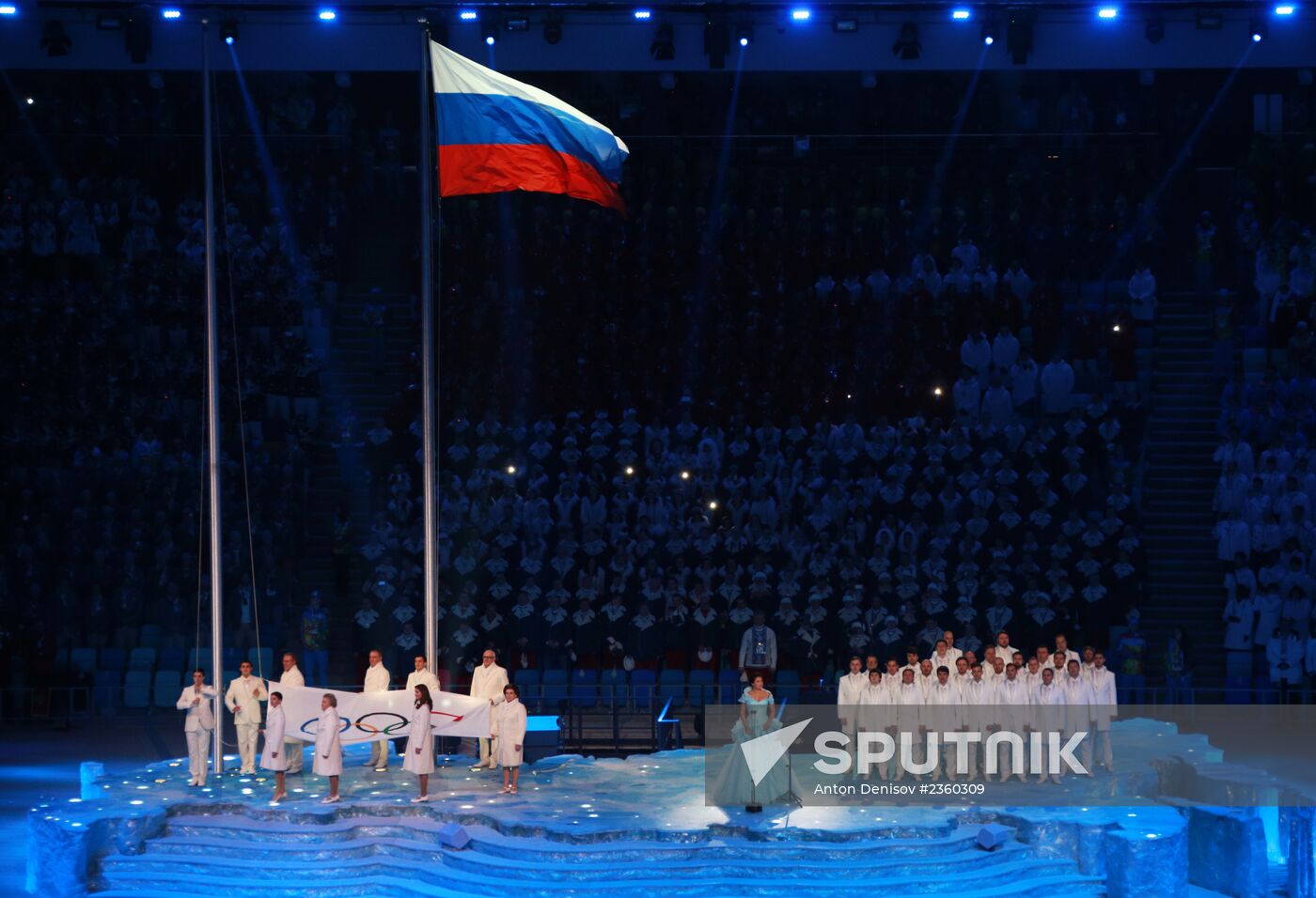 Opening ceremony of XXII Olympic Winter Games