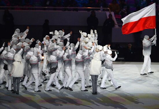 Opening ceremony of XXII Olympic Winter Games