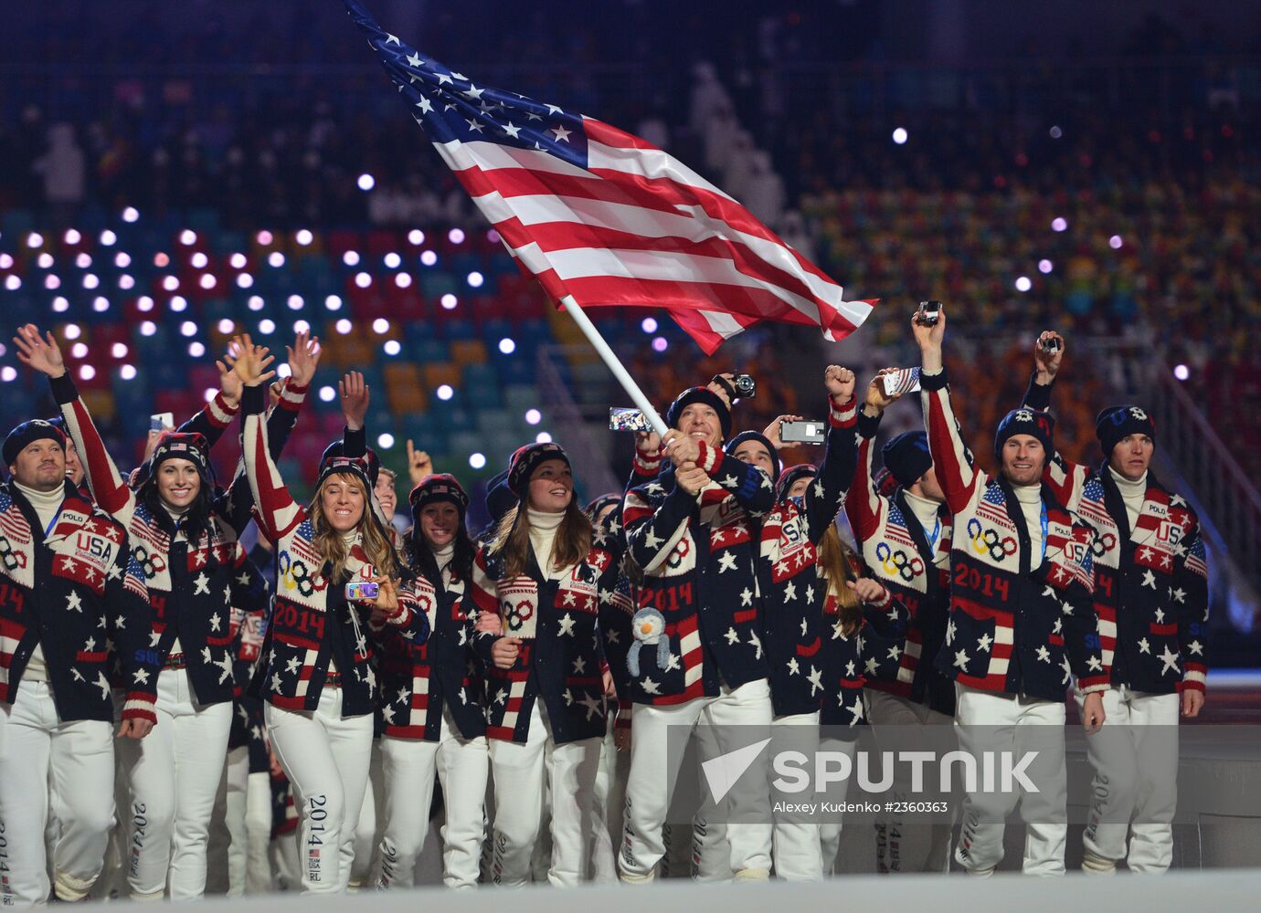 Opening ceremony of XXII Olympic Winter Games