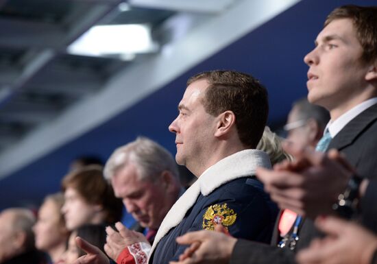 Medvedev at opening ceremony of XXII Olympic Winter Games