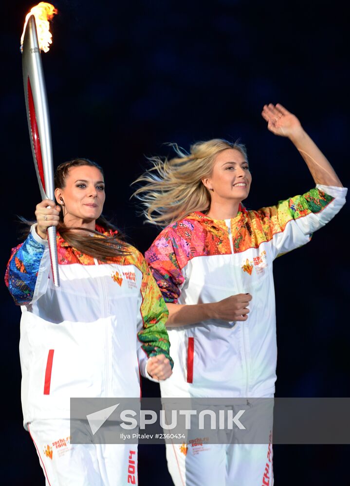 Opening ceremony of XXII Olympic Winter Games