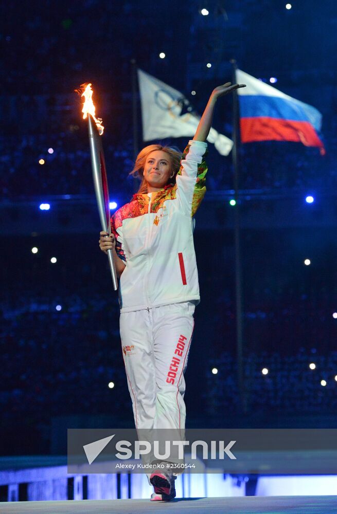 Opening ceremony of XXII Olympic Winter Games