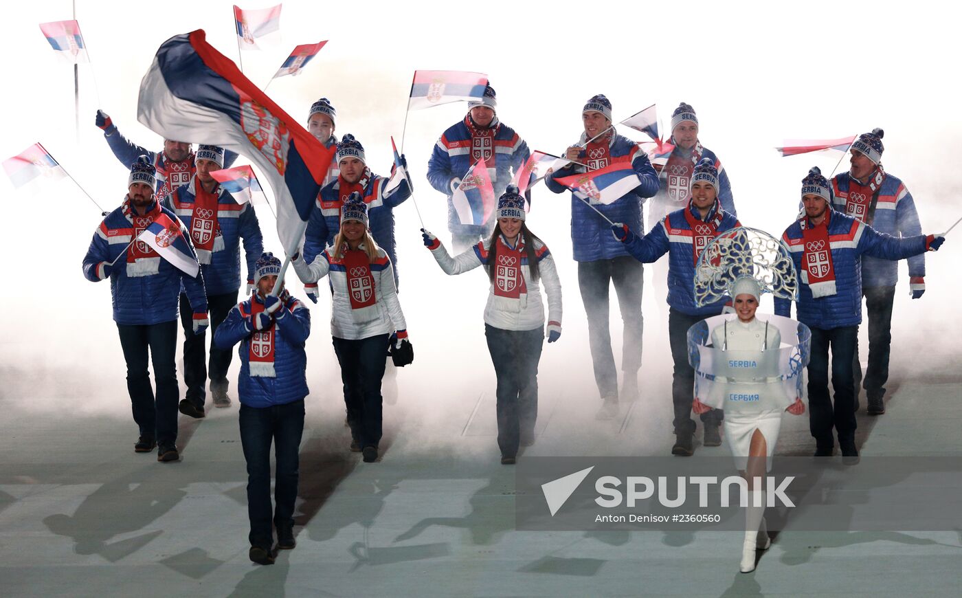 Opening ceremony of XXII Olympic Winter Games