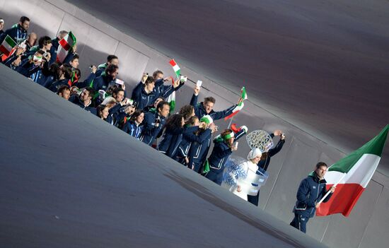 Opening ceremony of XXII Olympic Winter Games