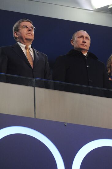 Vladimir Putin at opening ceremony of XXII Olympic Winter Games in Sochi