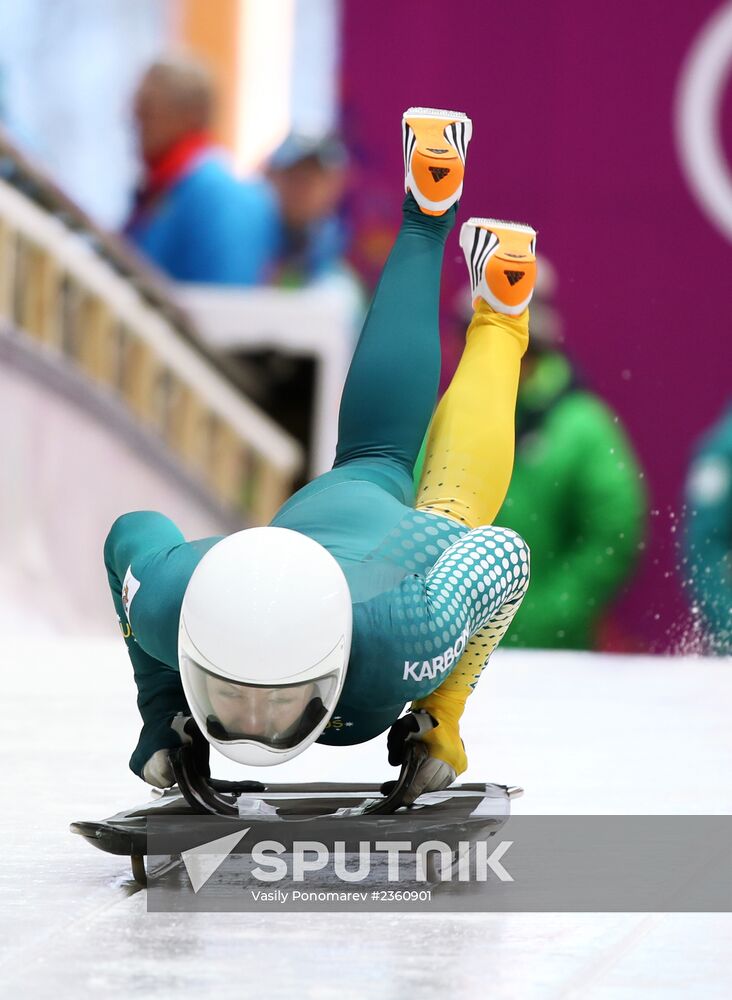 2014 Winter Olympics. Skeleton. Women. Training
