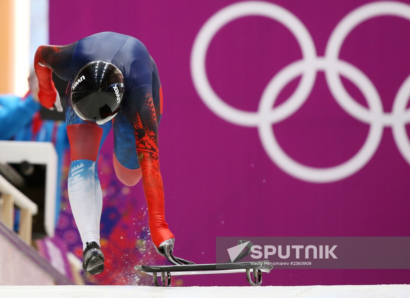 2014 Winter Olympics. Skeleton. Women. Training