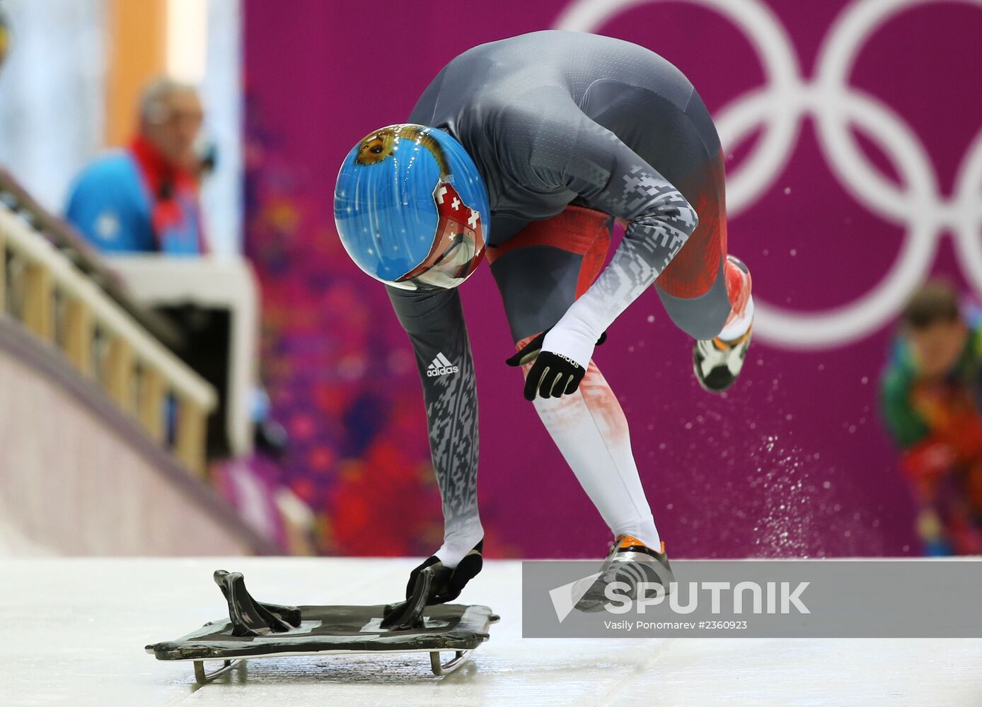 2014 Winter Olympics. Skeleton. Women. Training