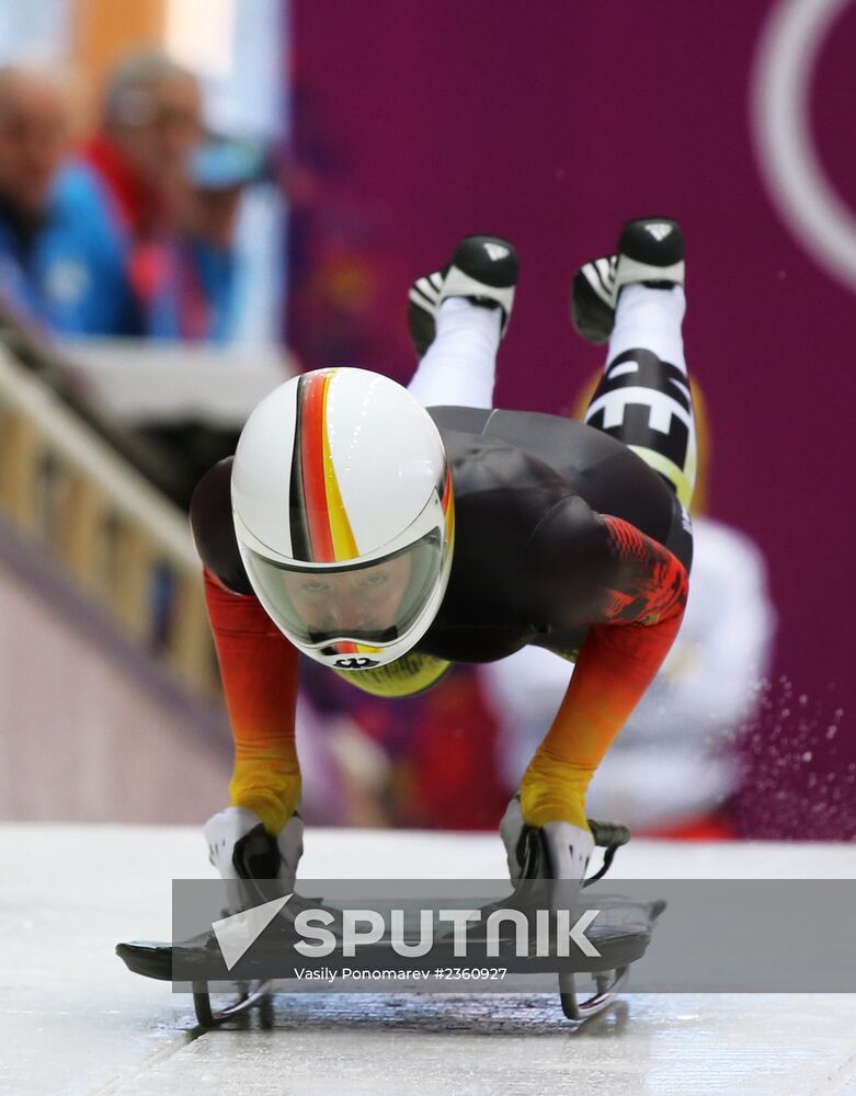 2014 Winter Olympics. Skeleton. Women. Training