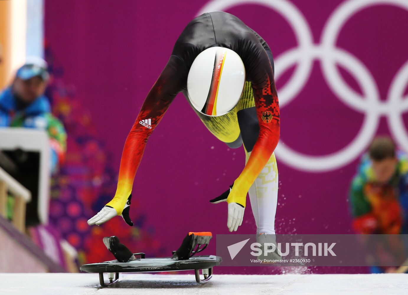 2014 Winter Olympics. Skeleton. Women. Training