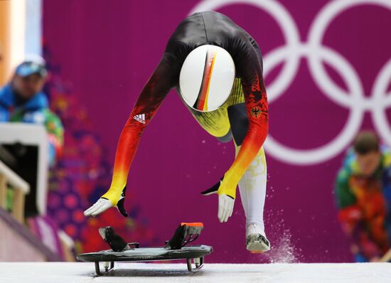 2014 Winter Olympics. Skeleton. Women. Training