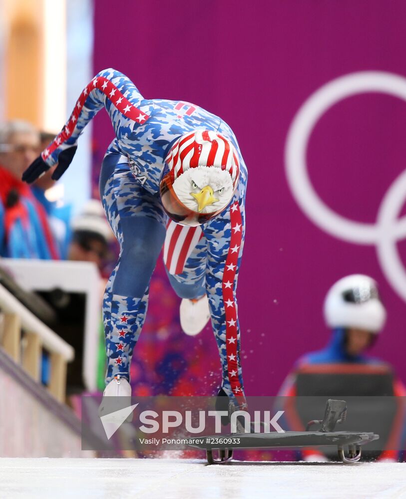 2014 Winter Olympics. Skeleton. Women. Training