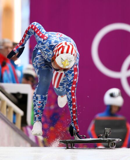 2014 Winter Olympics. Skeleton. Women. Training