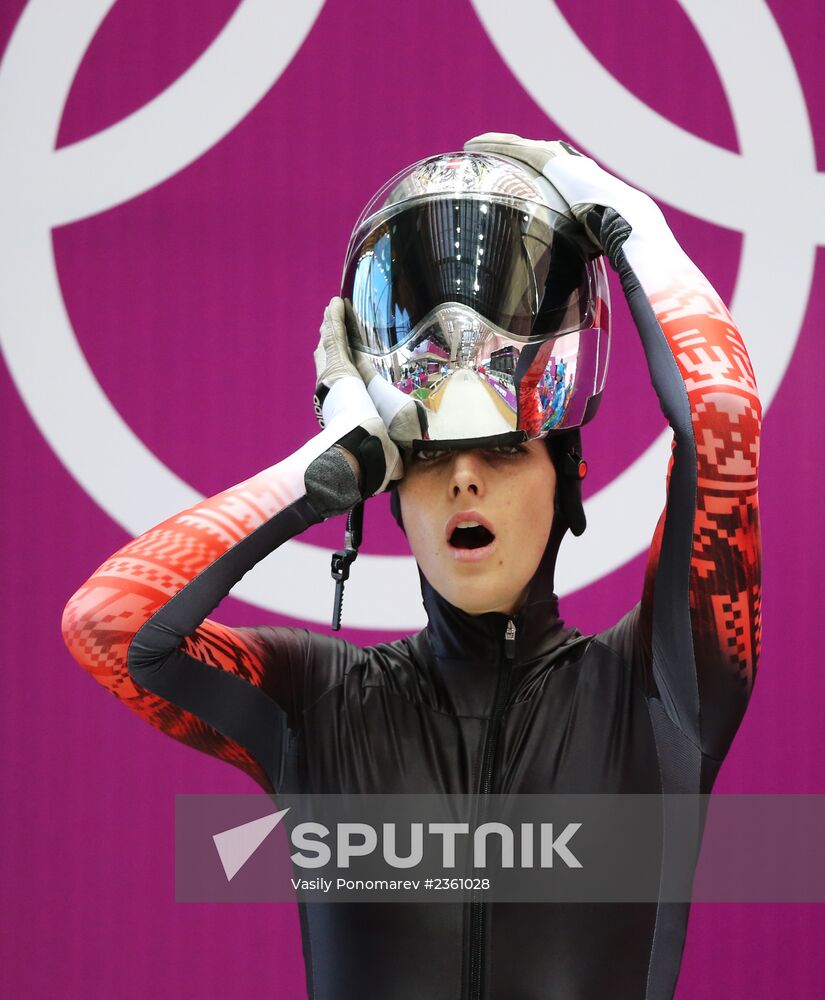 Winter Olympics 2014. Skeleton. Women. Training sessions