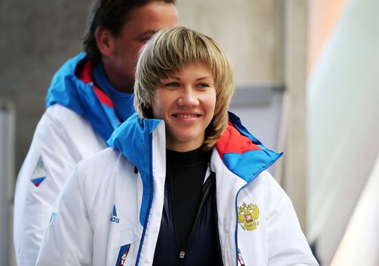 Winter Olympics 2014. Skeleton. Women. Training sessions