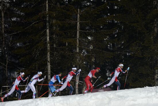 2014 Winter Olympics. Cross country skiing. Women. Skiathlon