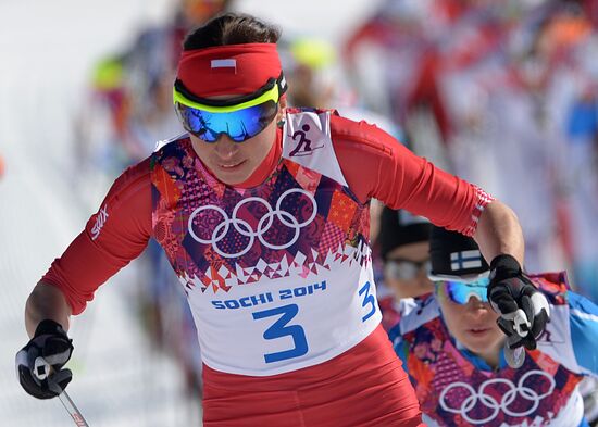2014 Winter Olympics. Cross country skiing. Women. Skiathlon