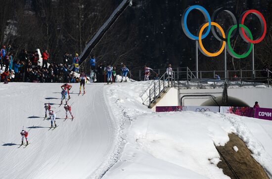 2014 Winter Olympics. Cross country skiing. Women. Skiathlon