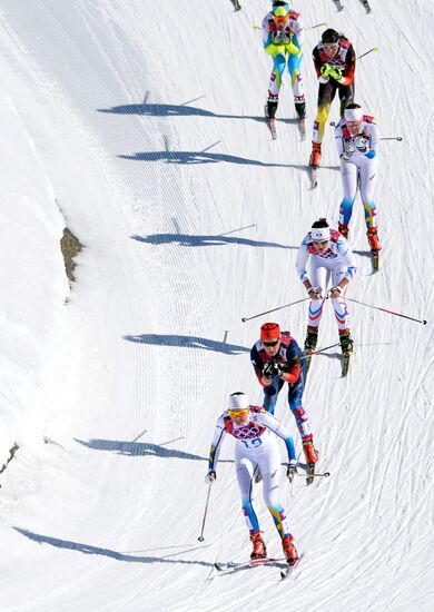 2014 Winter Olympics. Cross country skiing. Women. Skiathlon