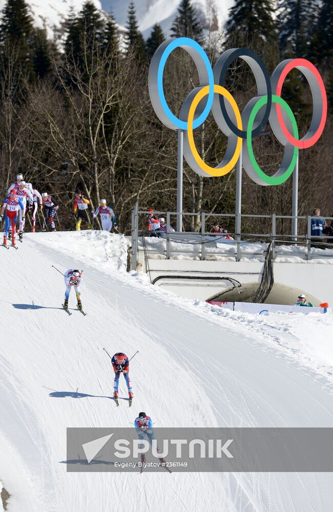 2014 Winter Olympics. Cross country skiing. Women. Skiathlon