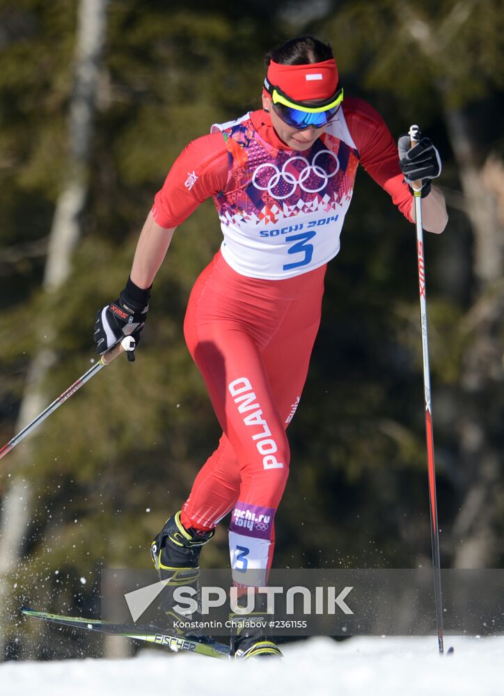2014 Winter Olympics. Cross country skiing. Women. Skiathlon