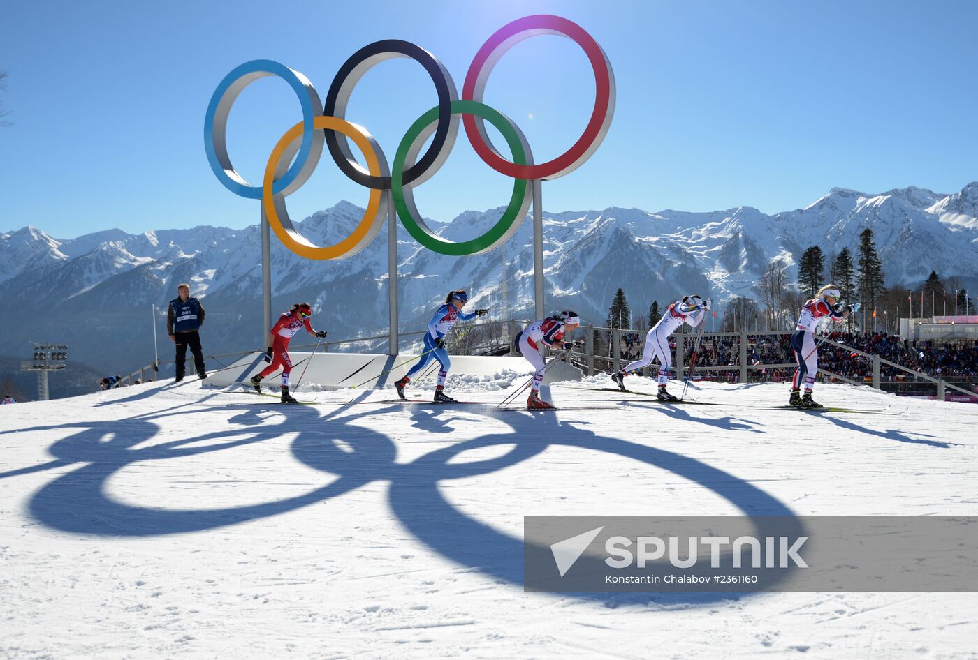 2014 Winter Olympics. Cross country skiing. Women. Skiathlon