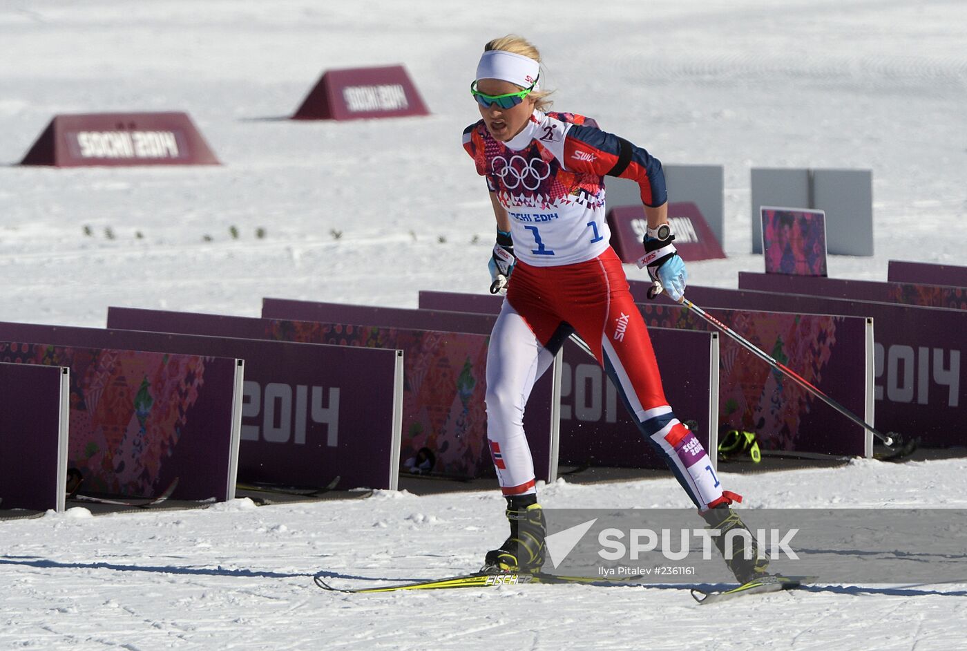 2014 Winter Olympics. Cross country skiing. Women. Skiathlon