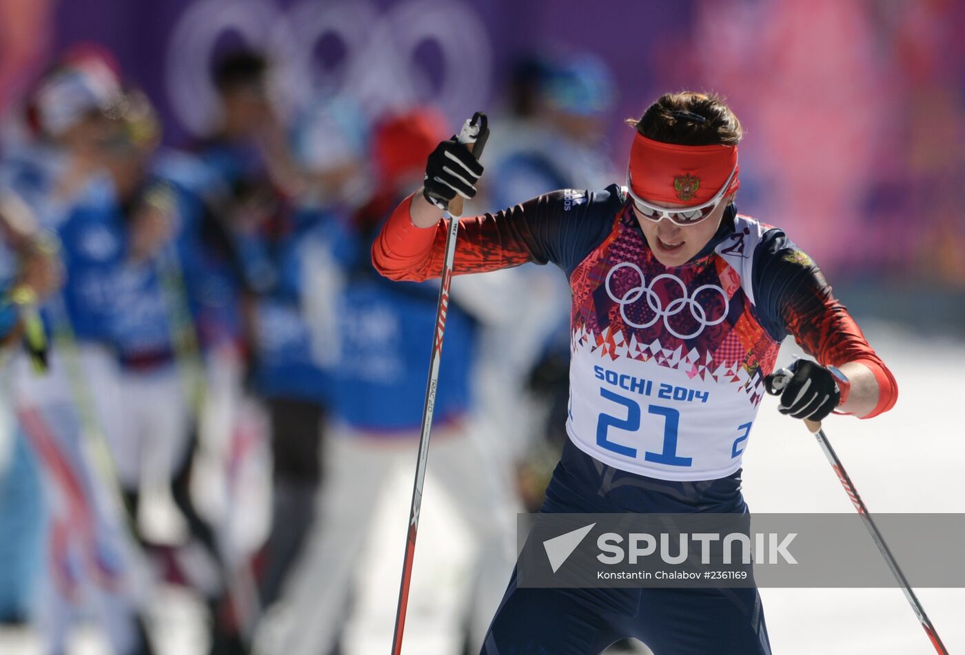 2014 Winter Olympics. Cross country skiing. Women. Skiathlon
