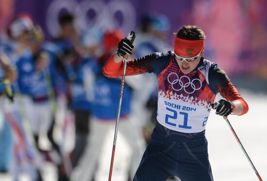 2014 Winter Olympics. Cross country skiing. Women. Skiathlon