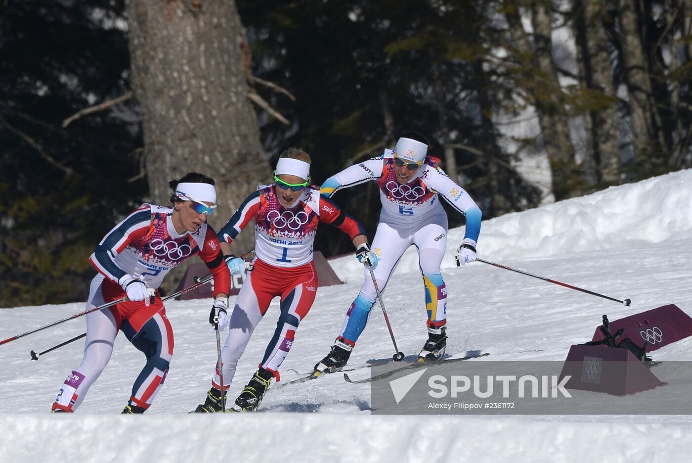 2014 Winter Olympics. Cross country skiing. Women. Skiathlon