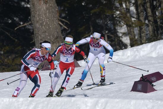 2014 Winter Olympics. Cross country skiing. Women. Skiathlon